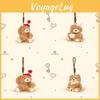 Bear Cake Birthday Hat Rabbit Doll Keychain Animal Plush Pendant Gift Holiday