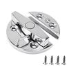 Marine Grade Stainless Steel Door Latches 180 Degree Rotating Knob with Push Button Closure for Boats & Storage Solution