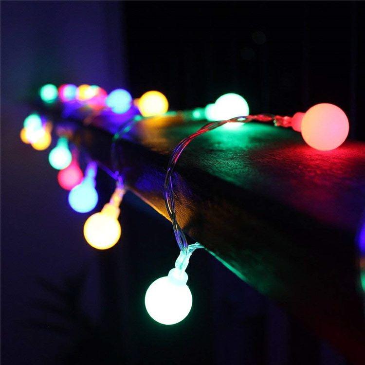 

Гирлянда на солнечной батарее Dragon Ball, водонепроницаемая круглая светодиодная для наружного двора и рождественского праздничного декора. 12m 100 lights 8 modes