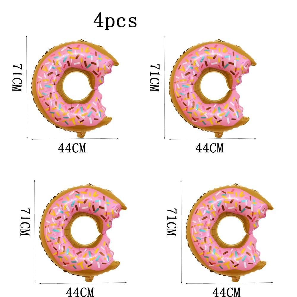 

Набор из 4-х розовых воздушных шаров из алюминиевой фольги в форме пончика - красочные узоры в виде конфет для оформления дней рождения, свадеб и летних вечеринок - многоразовые Pack of 4 (Pink Donut Balloons)
