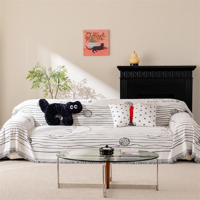New modern simple chenille all-season sofa towel full cover one piece high-end sofa cover cloth towel