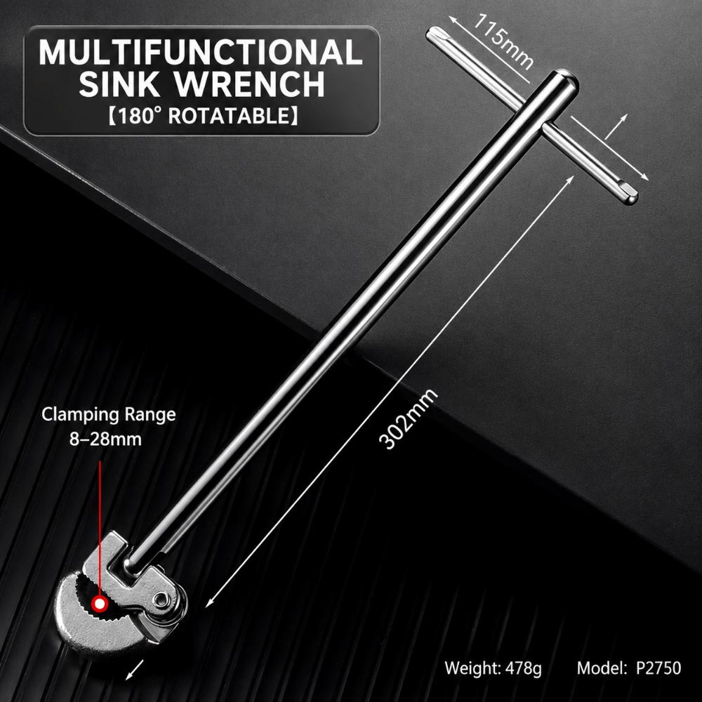 Multi Function Bathroom Tool Wide Caliber Pipe Repair Kit Tap Install Gear  Sink Maintain