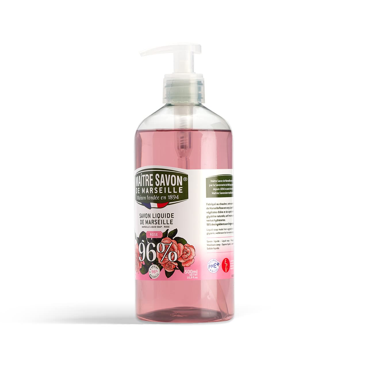 

Savon de Marseille Liquid Savon Rose 500mL Maître (Rose)