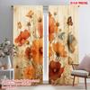 2pcs,2D Plane Printing Curtains&Window Treatment Butterfly Blooms Versatile 100% Polyester (without Rod) Art Deco Festive for