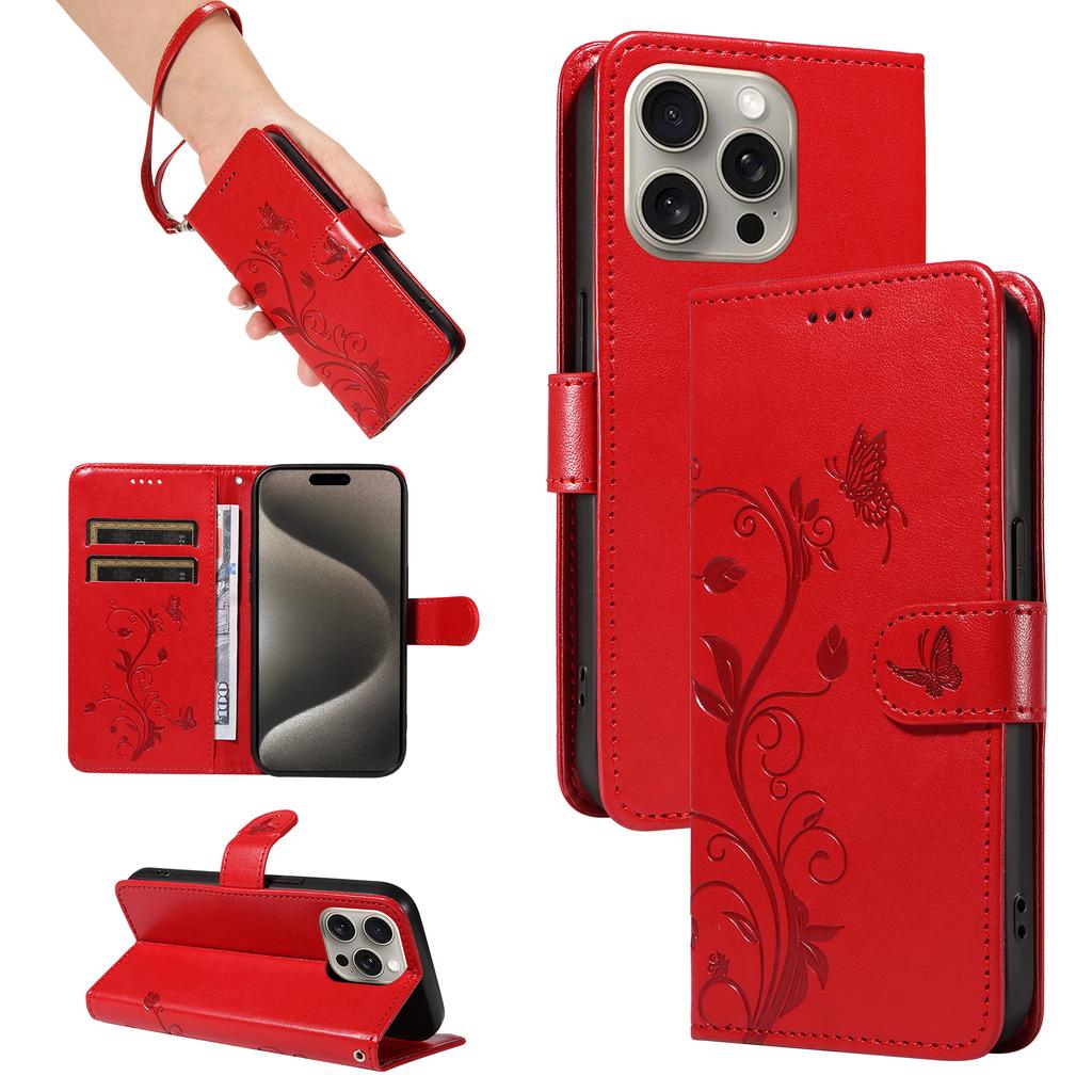Emboss Flower Flip Cards Solt Wallet Leather Case For iPhone 15 Pro Max 14 Plus 13 12 Mini 11 XR X XS 6 7 8 SE 2022 Book Cover