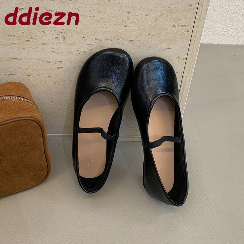 Fashion Fashion Round Toe Ladies Flats With Shoes Soft Female Casual Footwear Shallow Women Ballet Flats Slip On Shoes