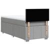 Box Spring Bed with Mattress Light Grey 80 x 200 cm Fabric