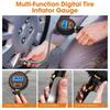 Digital Tire Pressure Gauge With Inflator, 250 PSI Heavy Duty Air Chuck Air Compressor Attachments, Improved Leaks Protection & Stainless Braided