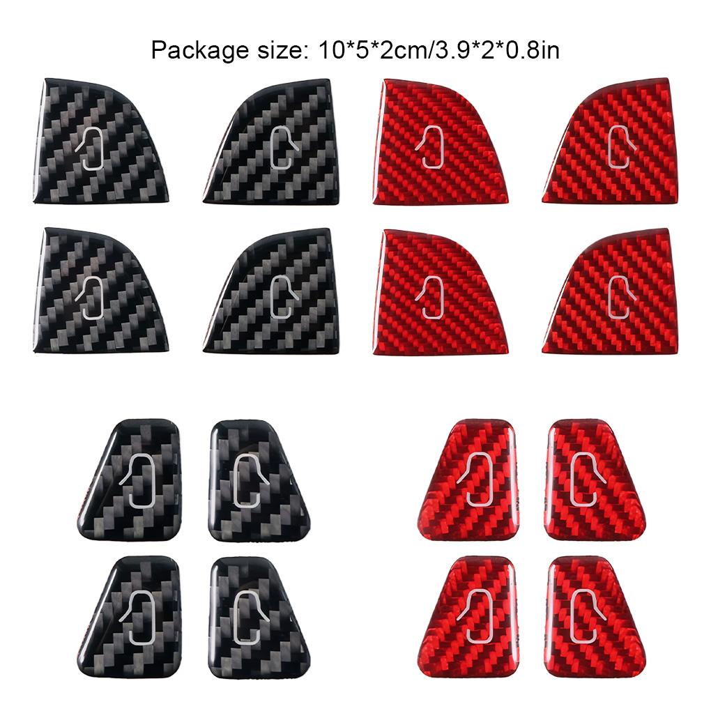 Door Switch Button Sticker For Tesla Model 3 Y Juniper Carbon Fiber Car Interior Door Switch Button Trim Accessories 2019-2025