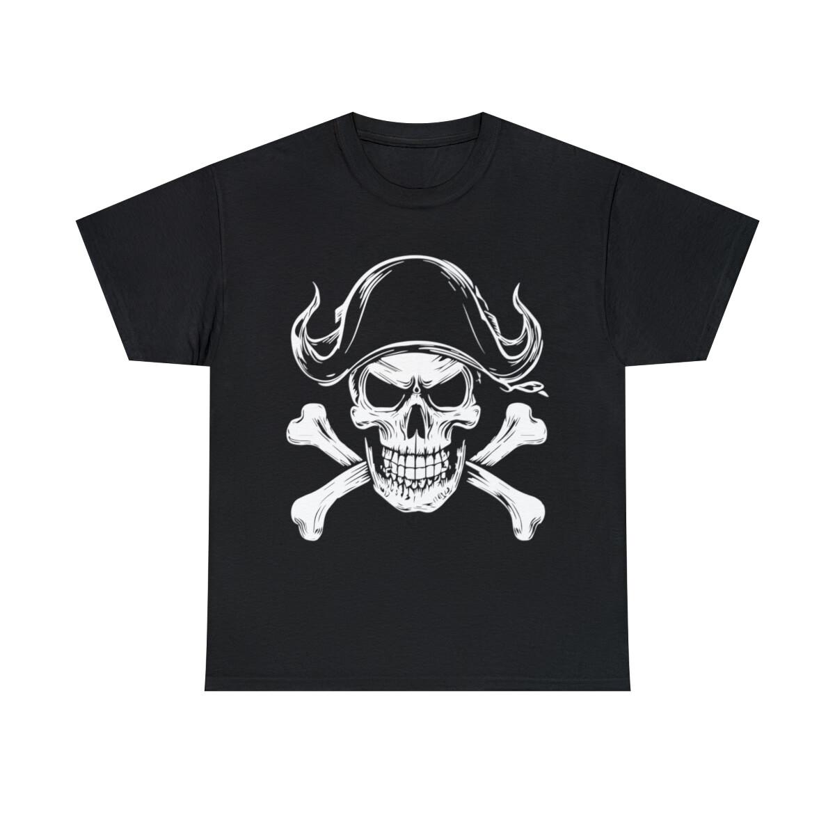Pirate Skull And Crossbones Graphic Tee Shirt, S-5XL S