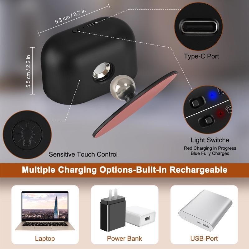 17 Models Remote Control Wall Light Touch Night Light 360 Degree Rotation Bedroom Bedside Light RGB Color Change Dimmable