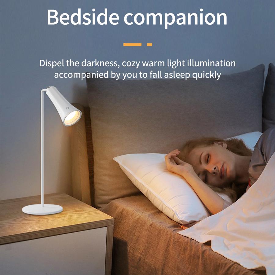 

Multifunctional Simple Table Lamp Black/White Magnetic Removable Three-color Infinitely Dimmable Reading Lamp Bedside Lamp белый