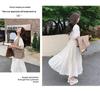Elegant Summer 2026 White Pleated Retro Vest & Dress Set for Women