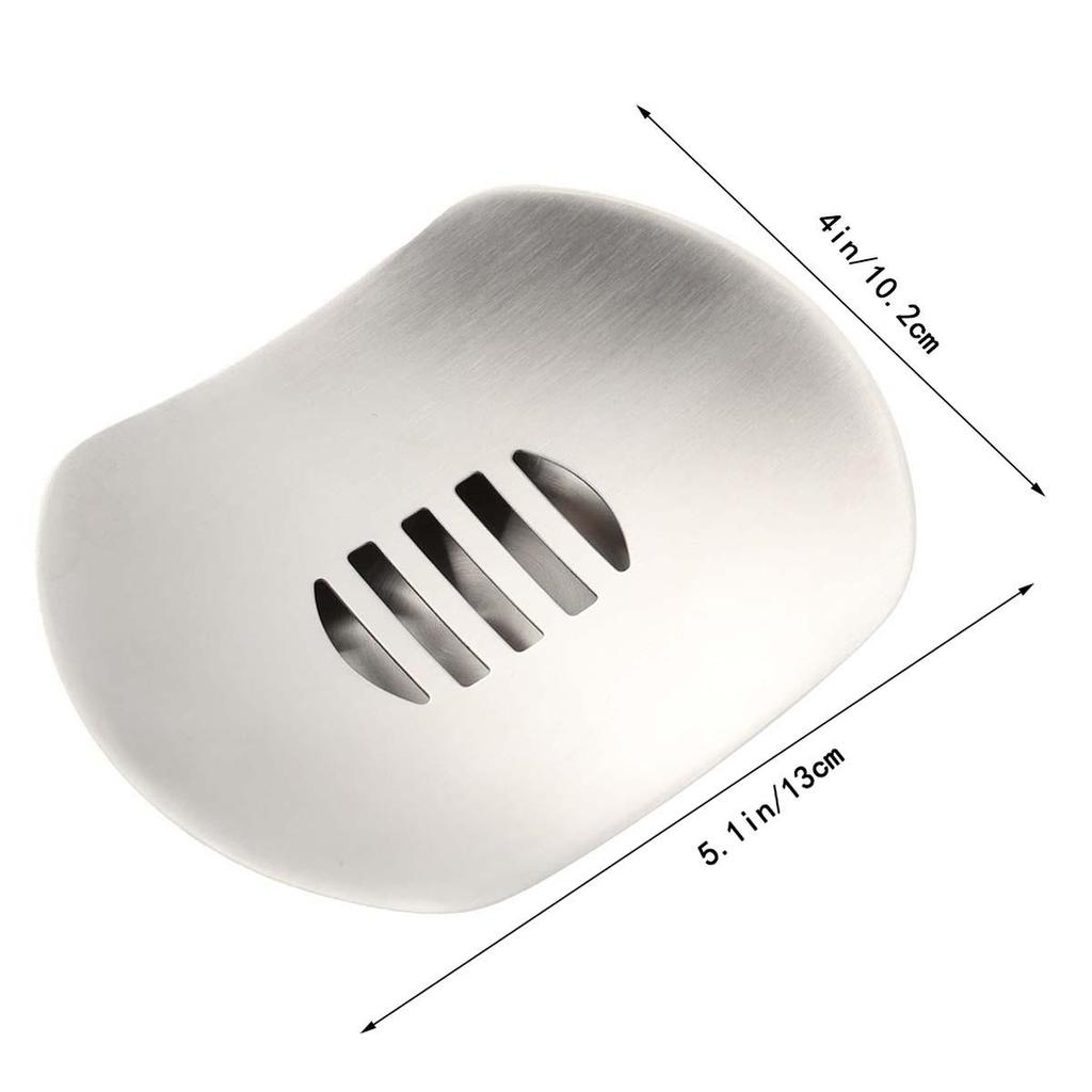 Seifenhalter aus Edelstahl Doppelschichtregal Ablagefach Etui Fliegende Untertasse Schale Box Rostfrei Leicht zu reinigen Küche Badezimmer