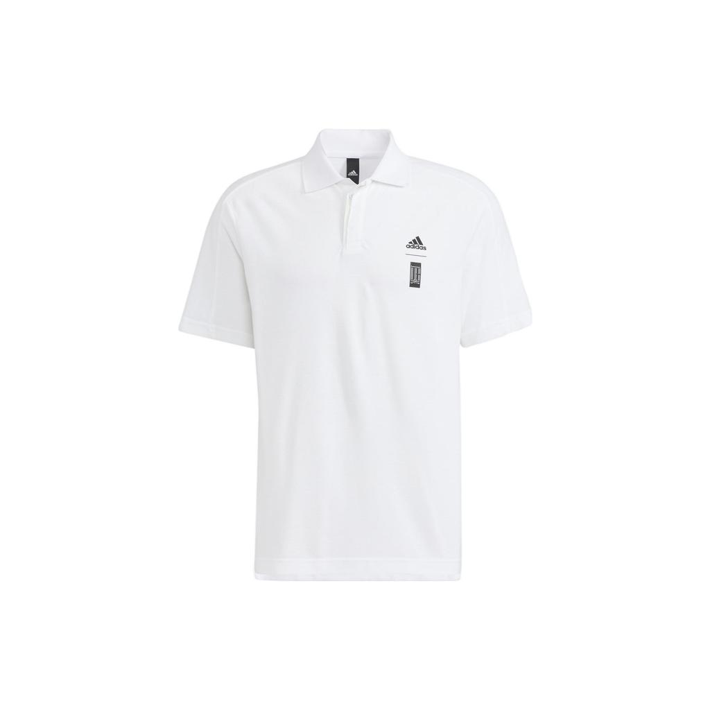 Adidas Performance Pique Polo Shirt With Front Logo Print Men Tops White HM2955