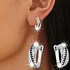 Black Cross Exquisite Hoop Earrings for Women