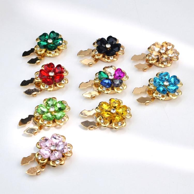 Flower Shaped Button Covers Detachable Clip On for Women Shirt Accessories