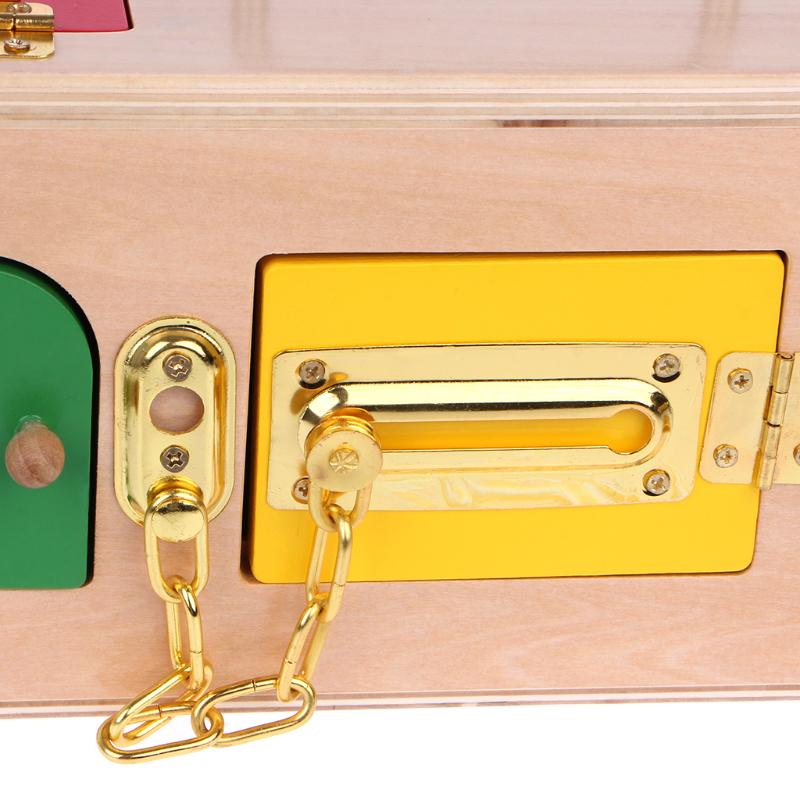 M-HUA Montessori Colorful Lock Box Giocattoli educativi per Bambini in et/à prescolare per Bambini