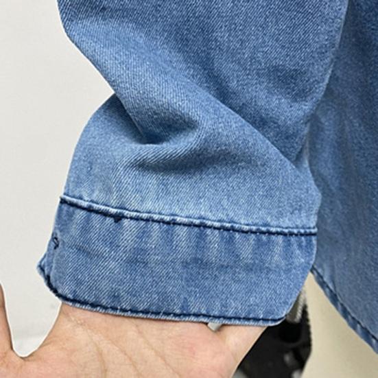 Kadın Kot Gömlekler Oversize Uzun Kollu Düğmeli Ceket Günlük Kot Gömlekler İlkbahar Sonbahar Kıyafetleri