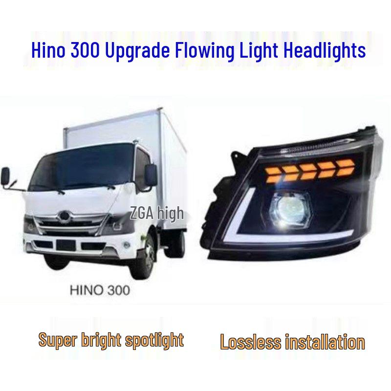 HINO 300 Headlight: LED Turn Signal Spotlight - Super Bright, Waterproof Front Upgrade Left