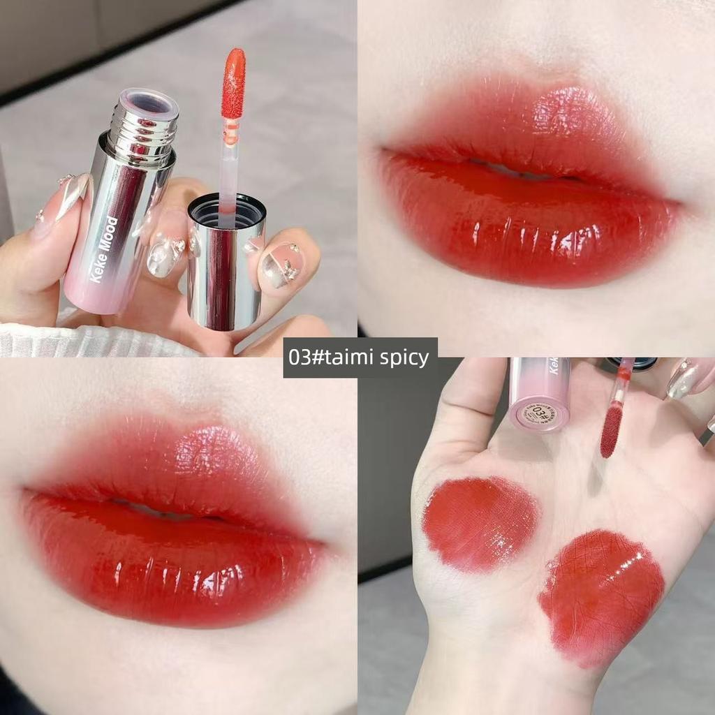Kekemood Summer Glazed Mirror Lip Glaze, Moisturizing and Hydrating Lip Balm, Natural Look Whitening and Wrinkle-Reducing Lipstick