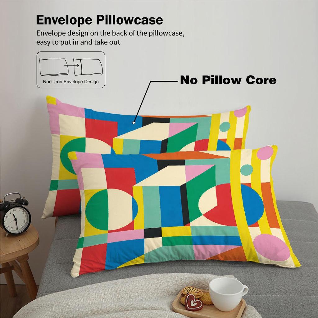 Geometric Pattern Duvet Cover 3-Piece Bedding Set