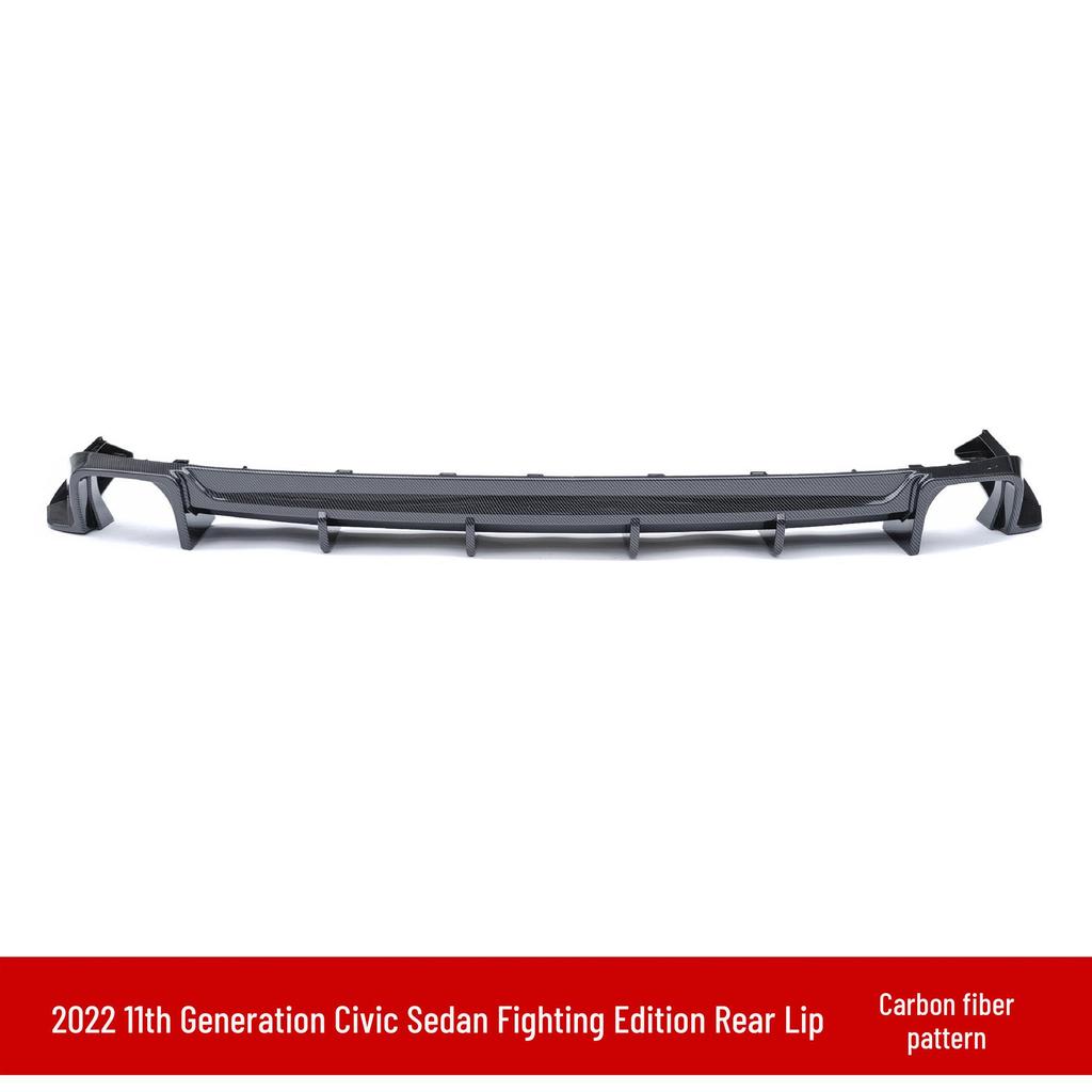 Rear Lip, Rear Bumper, Side Skirts, Rear Wing, and Front Splitter for 2022 11th Gen Civic Sedan (Action Edition).
