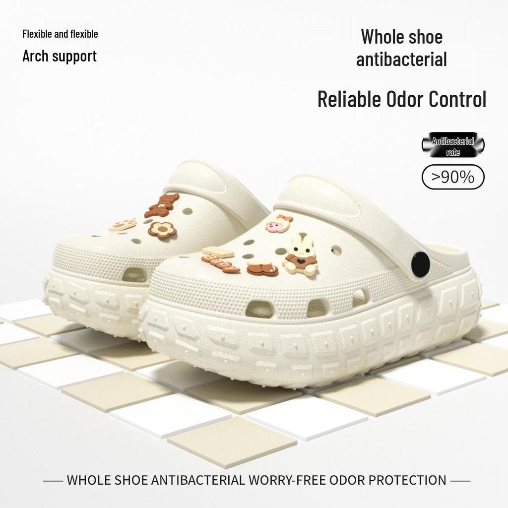 Women's Platform Clog Sandals: Non-Slip, Breathable, Wear-Resistant for Home & Beach