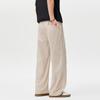 Linen Casual Pants Men's Summer New Old Money Wind Ice Silk Trousers Men's Loose Straight Drape Wide-leg Trousers