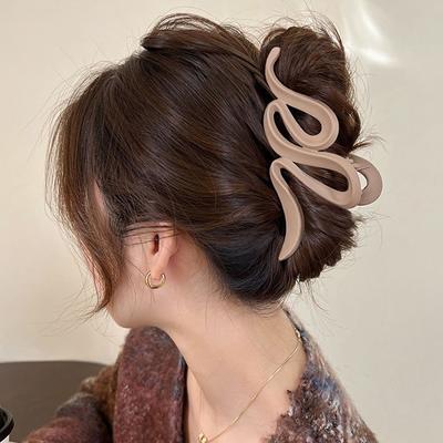 Horquilla Maillard grande con agarre ondulado esmerilado para mujer 2023, accesorio para el cabello con clip de tacto premium en la parte posterior de la cabeza
