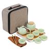 Portable Travel Ceramic Ding Kiln Kung Fu Tea Set, Simple Business Event Souvenir