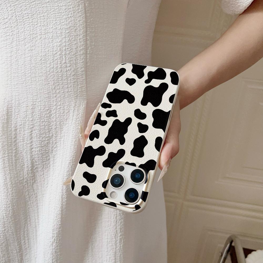Cow pattern phone case suitable for iPhone 17 16 15 14 13 12 11 Pro/Max/Plus anti drop and shockproof back cover