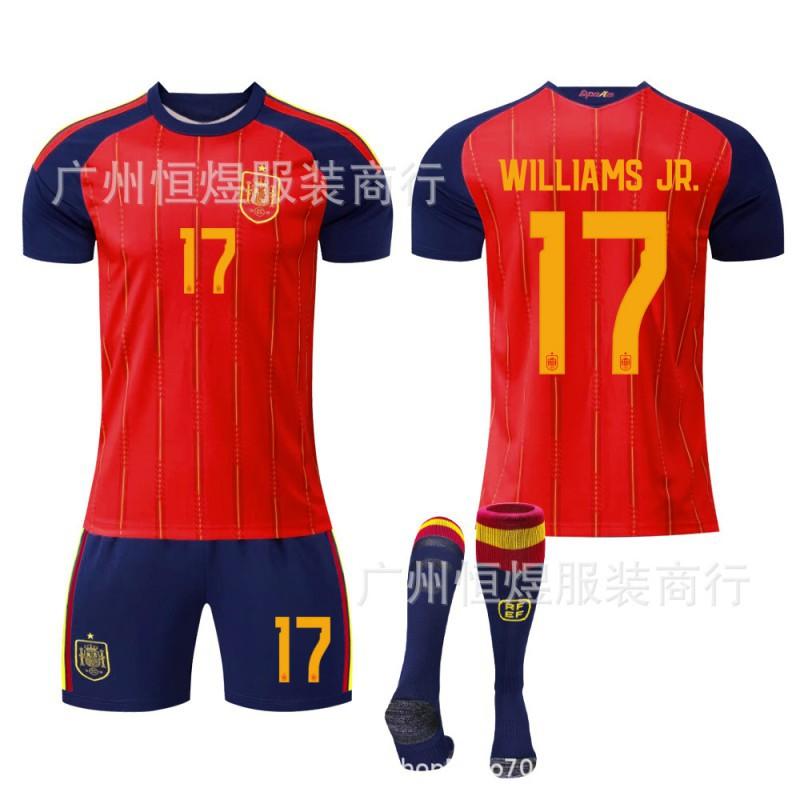 A26 Spain's No. 20 Pedri 10 Olmo 16 Rodri 17 Williams Football