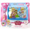 [M1078] - Pembe mavi 'Palace Pets' saat + cüzdan seti