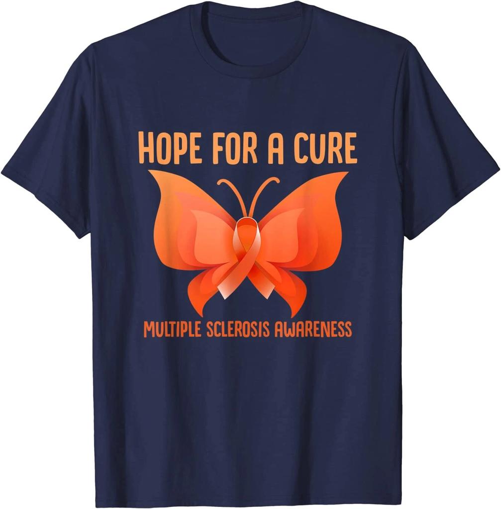 Hope For A Cure Ms Multiple Sclerosis Butterfly T shirt