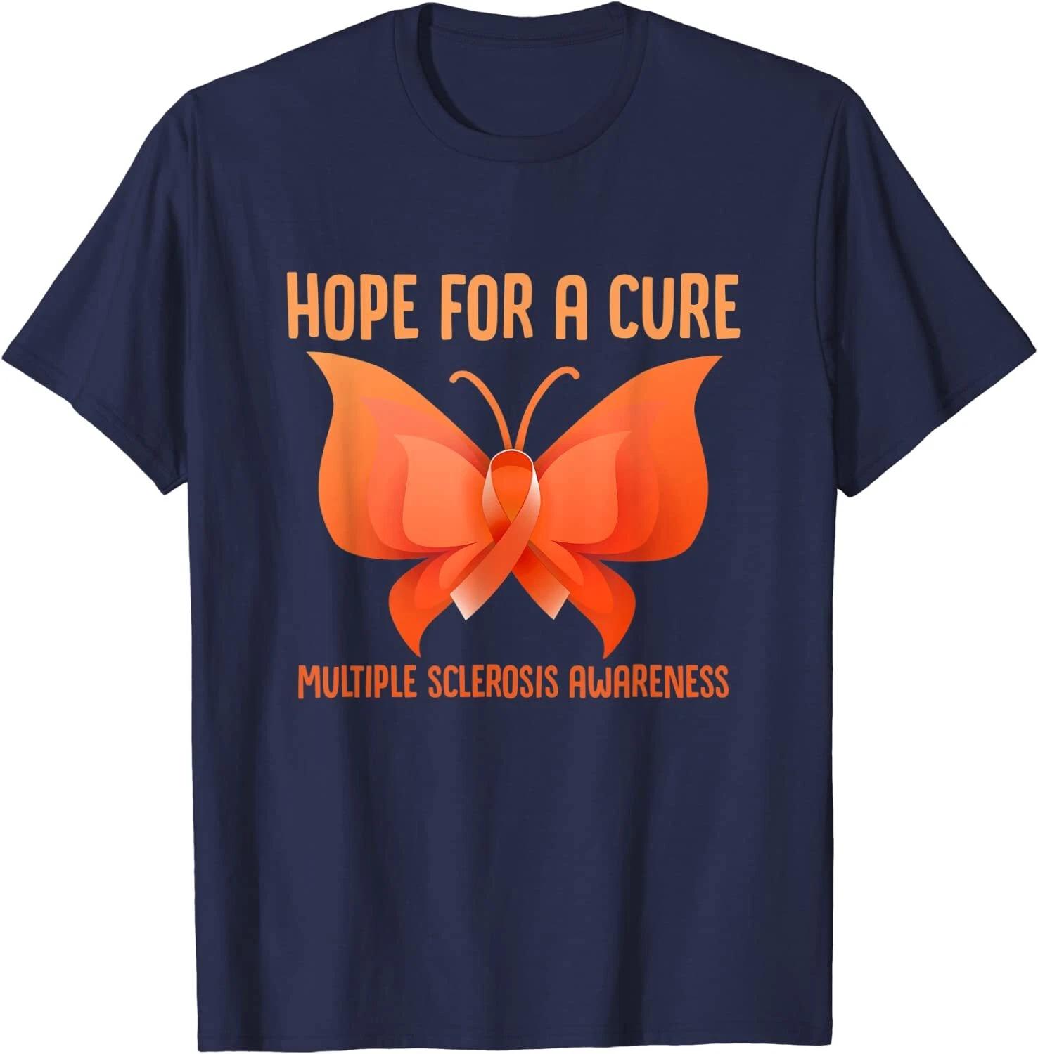 Hope For A Cure Ms Multiple Sclerosis Butterfly T shirt S