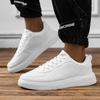 Lightweight Leather Platform Skateboarding Shoes Men Trainers Skate Board Shoes Flat Sneakers Thick Sole Sports Casual Shoes