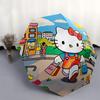 1pc Hello Kitty Automatic Opening/Closing Umbrella with Foldable Design, 8-Rib Iron Frame, Outdoor Umbrella, Ideal Gift for Fans, Travelers, Daily Use