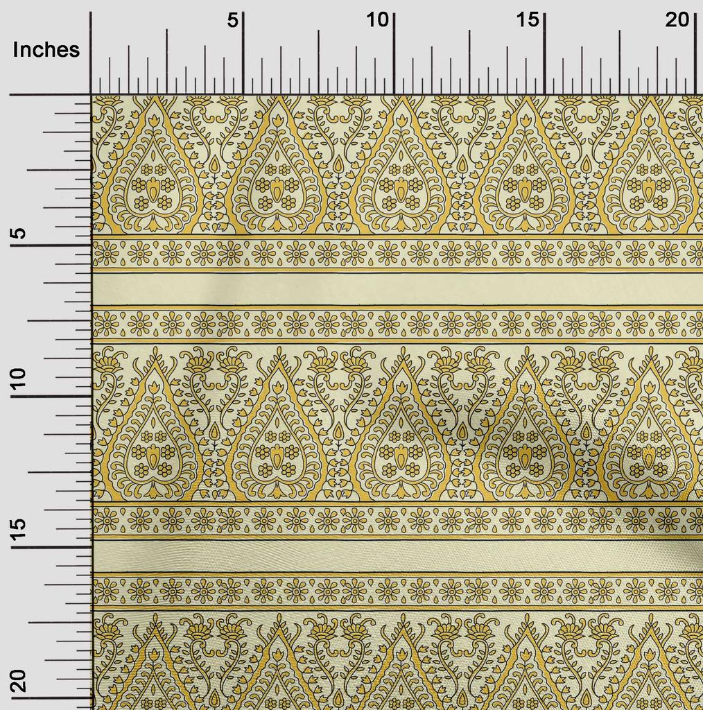 oneOone Bavlněná směsová látka Pruh|Listy a Květinový Blokově Tištěný Řemeslný Materiál BTY 40 Palců