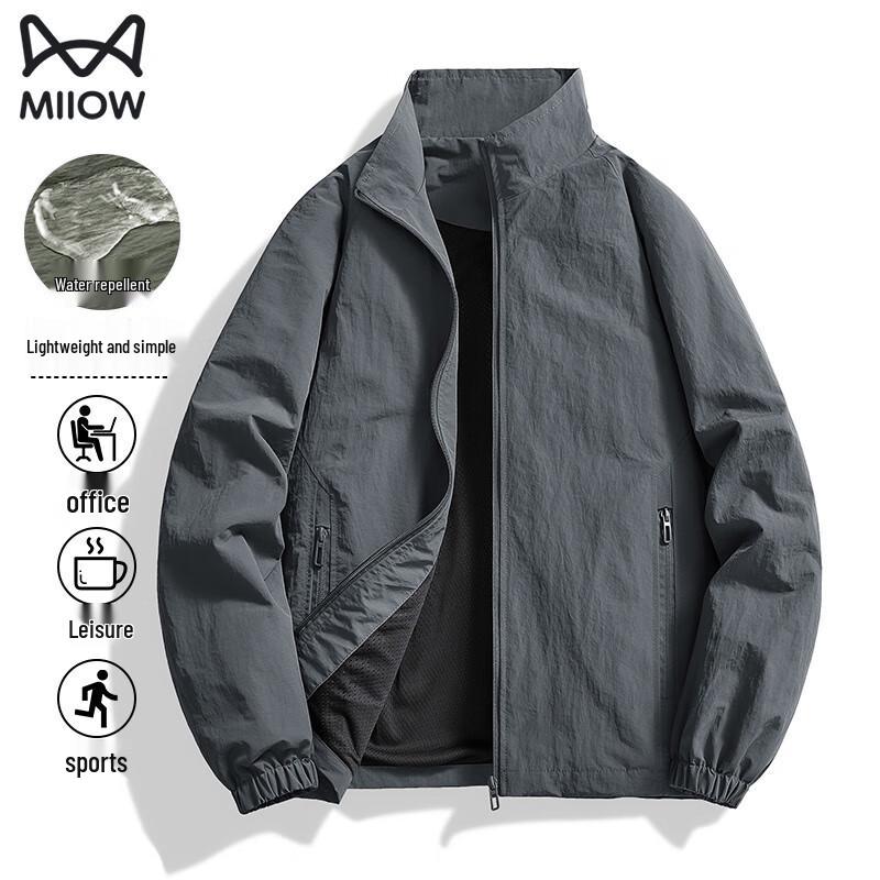 

Men s Stand-Collar Spring Autumn Casual Jacket 5XL