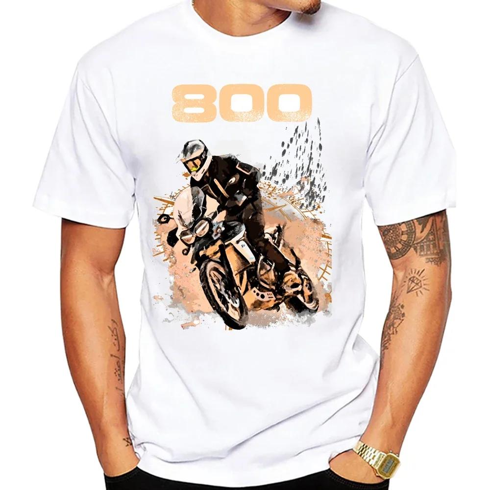 Tiger 800 Windrose Rider Adventure TShirts Tiger 1200 Super Legend TShirt Men Hip Hop Casual White Tees Motorcycle Riding Tops S