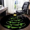 1 Stück Dackel Weihnachtsbüro Runder Teppich, Matte Geeignet Für Büro, Unter Bürostühlen Schlafzimmer Wohnzimmer Heimdekoration, Zimmerdeko