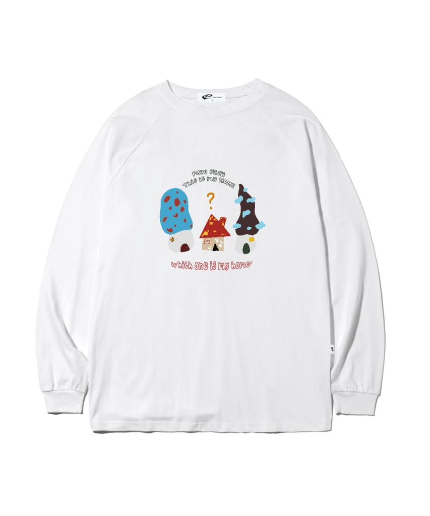 PAGESIISII House-House Print Oversized Long Sleeve [4 Colors]