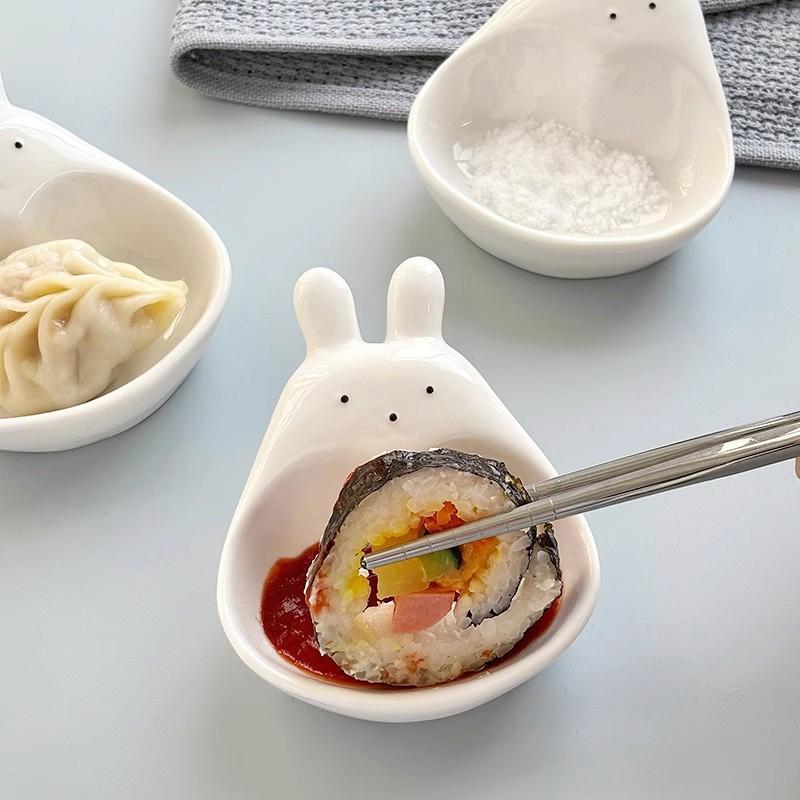 Cute Plastic Goose Rabbit Shaped Dishes Mini Cream Bowls Adorable Design Tableware For Afternoon Tea Household Food Serving Dish