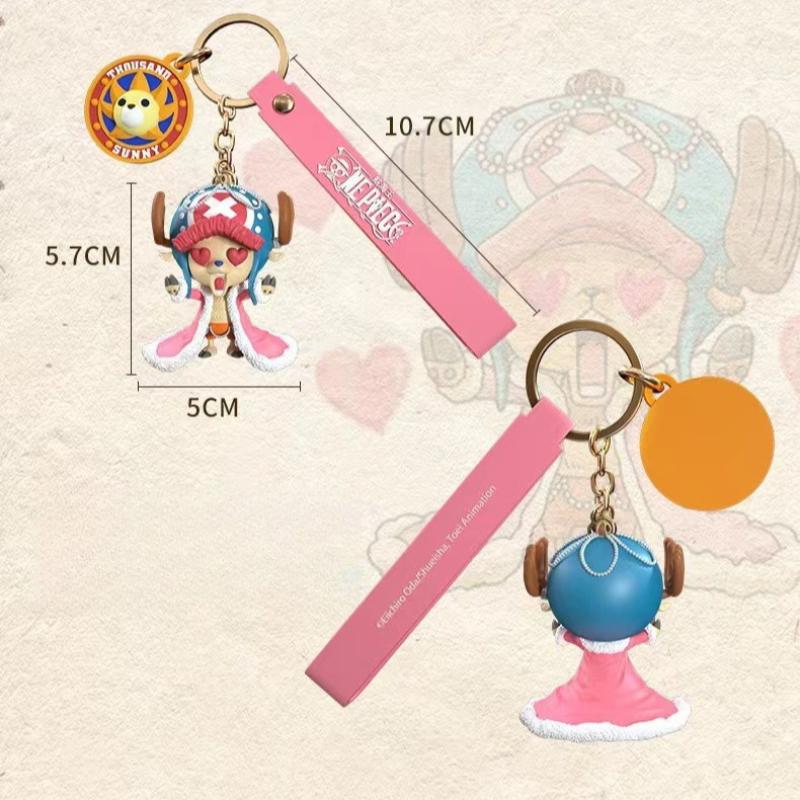 

ONE PIECE Anime Keychain Luffy Chopper Model Cute Backpack Car Accessories