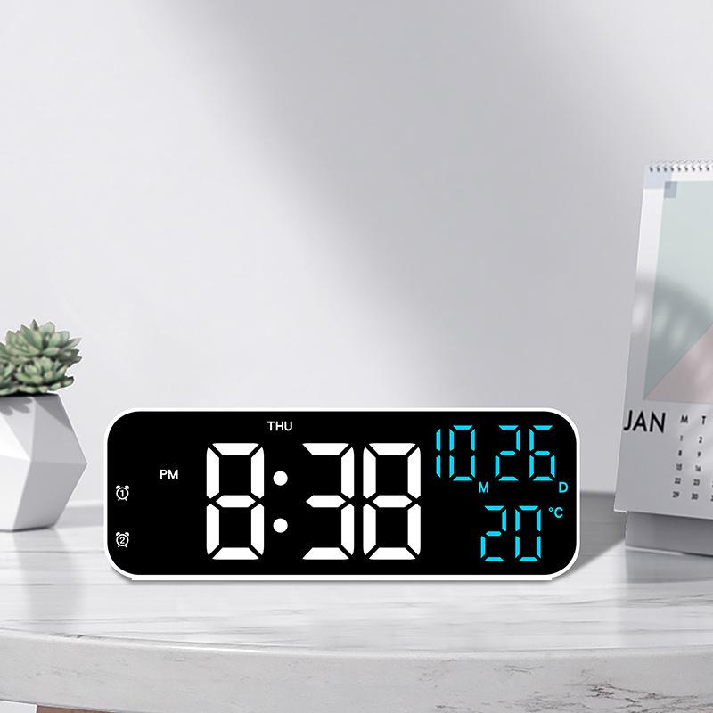9-inch Multifunctional LED Clock with Multiple Alarms - Model 2802
