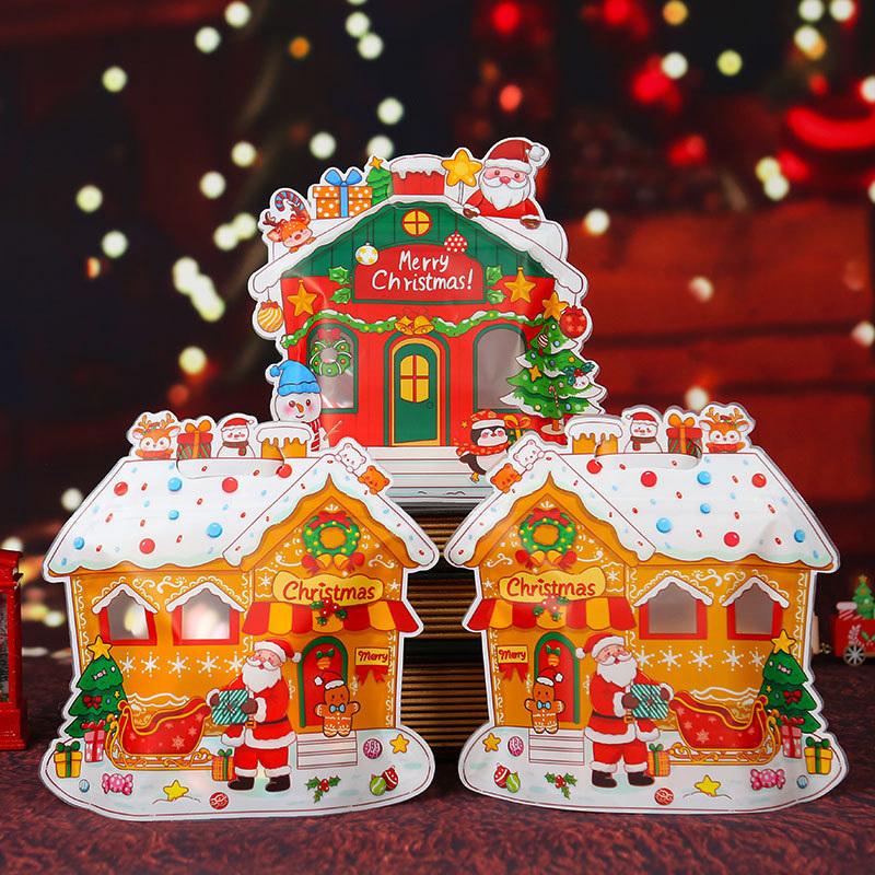 Christmas Igloo Gift Packaging Bag Holiday Gift Bag Christmas Eve Candy Biscuit Packaging Children'S Handheld Gift Bag