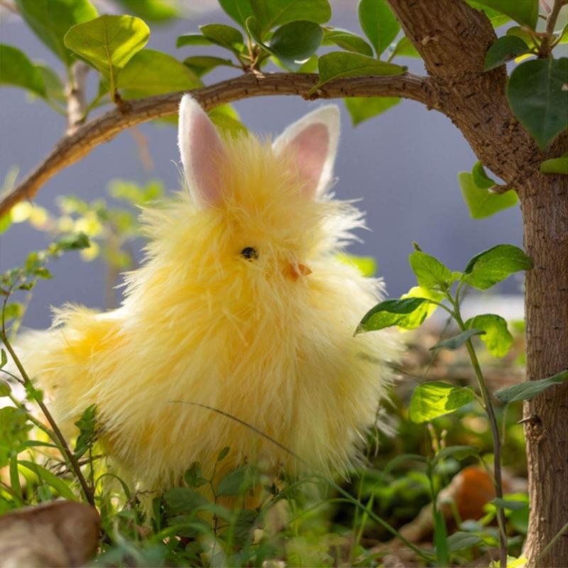 Osterhühner-Dekorationen, künstliche Hühnerfigur, handgefertigtes kleines gelbes Hühnerspielzeug für den Supermarkt