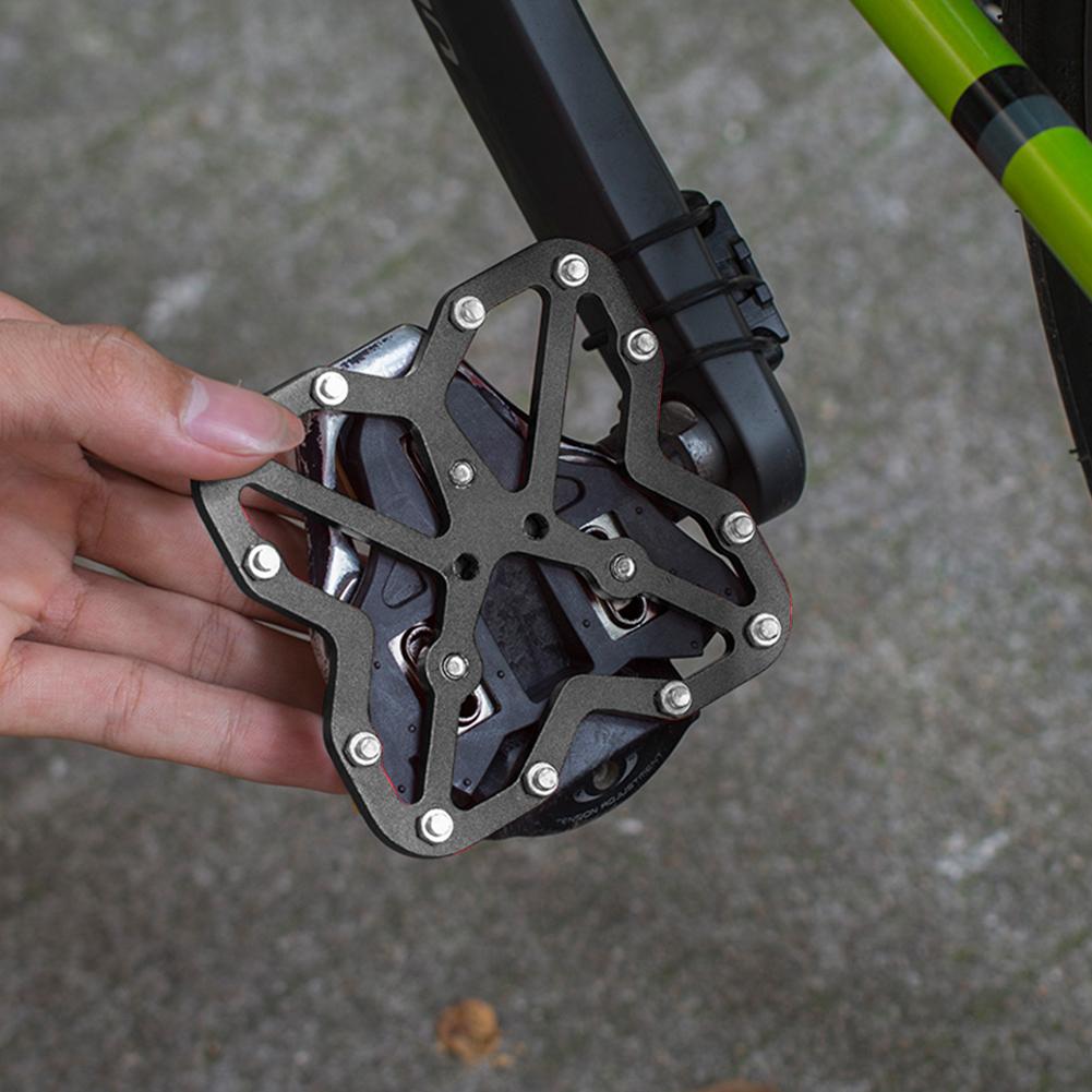 1 Pair  Aluminum Alloy Bike Bicyle Large Clipless Pedal Platform Adapters for SPDBlack