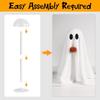 2 Pack with Pumpkin Light-Up Sherpa Ghosts Cute Ghost Tabletop Decor Halloween Decorations  Party